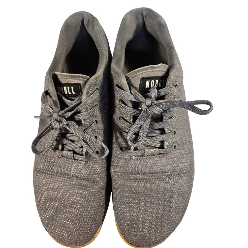NOBULL SuperFabric Trainer Mens 10 Grey Gum Sole Training Shoes CrossFit Low Top